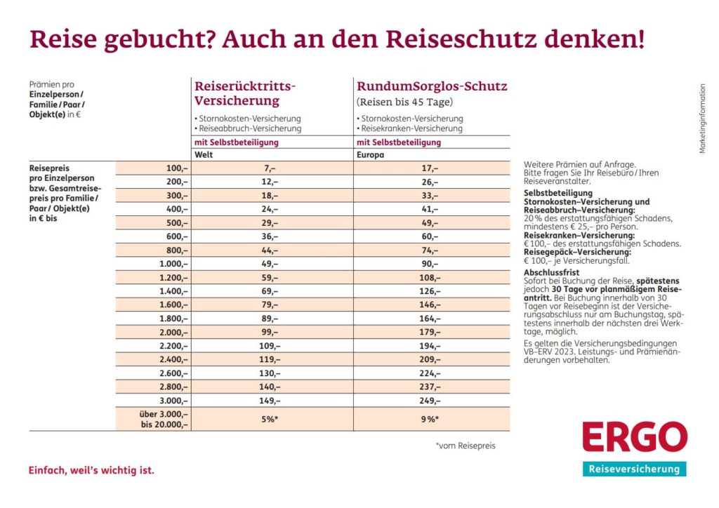 Reiseversicherung | H.I.N.-Touristik GmbH